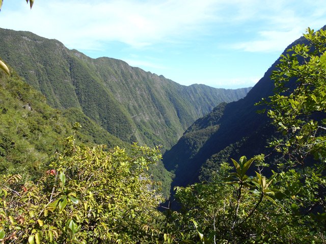 Panorama inhabituel de la Rivière Saint-Denis en enfilade