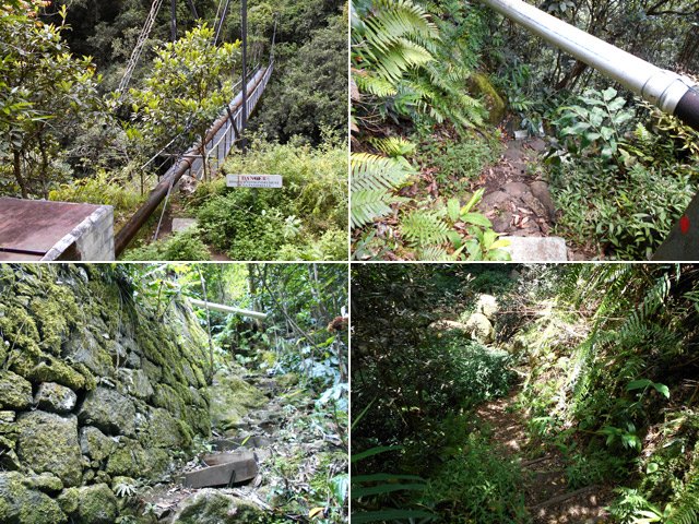 Le sentier de contournement de la passerelle