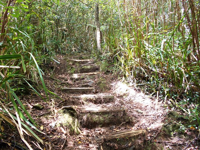 Le raccourci comporte quelques raidillons sur de courtes distances
