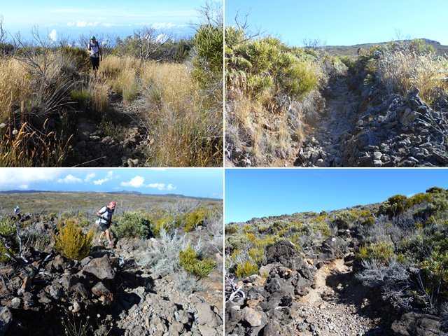 La totalité de la montée vers le Petit Bénare s'effectue sur les cailloux de toutes tailles
