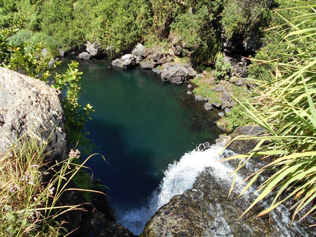 Le haut de la cascade Jacqueline. Attention à la glissade