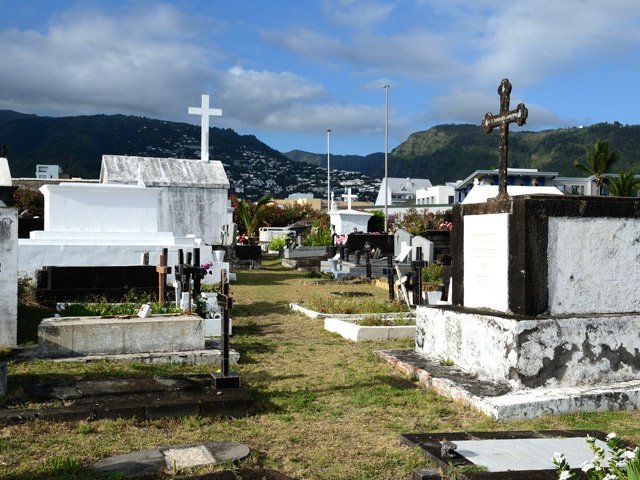 Pas d'allée dans le très long Cimetière de l'Est mais de la pelouse partout