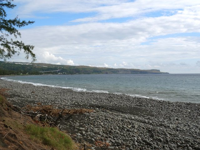 La baie de Saint-Paul et le Cap Lahoussaye depuis le sentier sportif