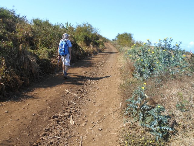 La piste poussiéreuse qui aboutit sous le tunnel de la RN1