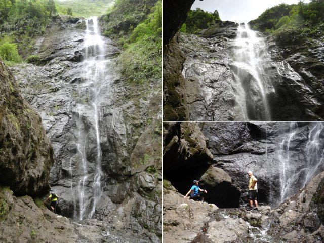 La cascade Blanche s'approche au plus près sans danger