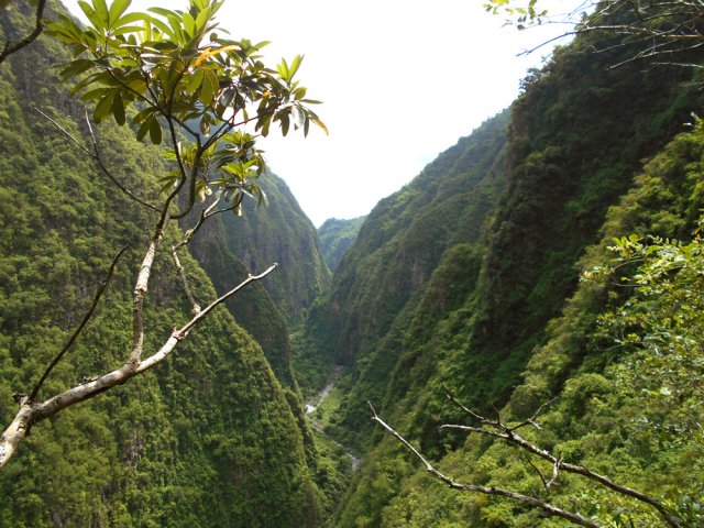 Magnifique point de vue sur la rivière depuis un rocher qui domine le vide