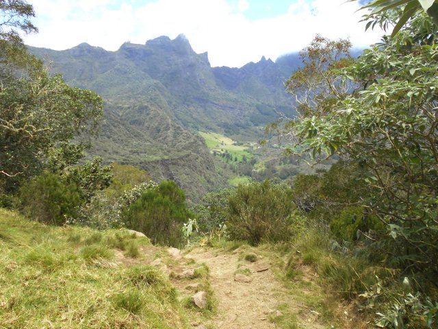 Le point de vue "officiel" en début de plongée vers la Rivière des Galets