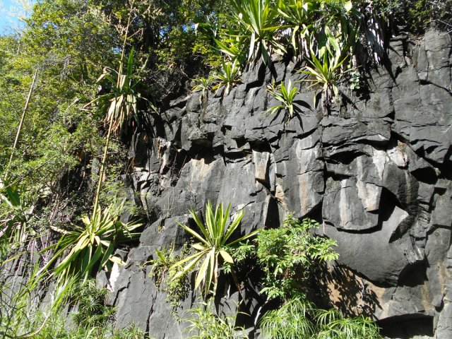 Plusieurs falaises longent le petit cours d'eau