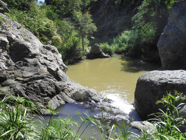 On parvient au bassin principal en fin de descente