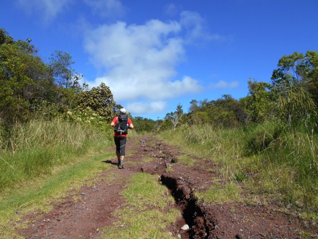 La piste, de plus en plus défoncée, est depuis longtemps interdite aux véhicules