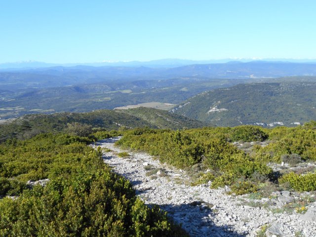Paysage depuis le large sentier vers le Roc de l'Aigle