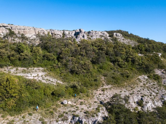 Le drone donne une bonne idée du paysage