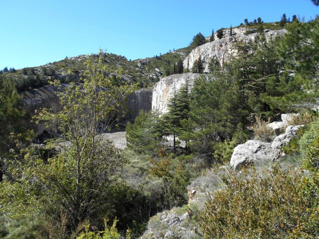 L'ancienne carrière de calcaire signe la fin proche de la boucle