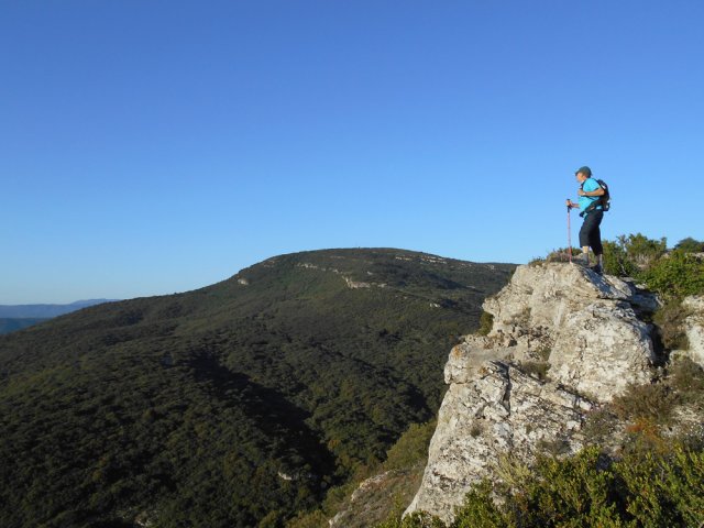 Promontoire pour bénéficier du panorama sur le Signal d'Alaric