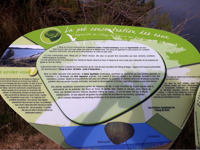 Nouvelle pancarte explicative sur la salinité de l'eau