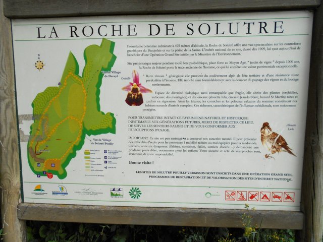 Panneau explicatif du départ