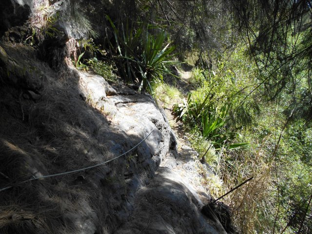 Le seul passage délicat proche des sources de l'Îlet Haute
