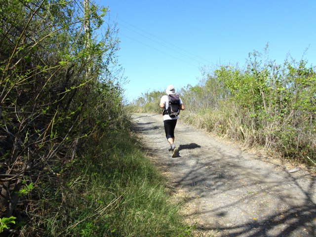 La fin de la piste en très légère pente