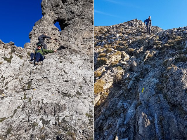 La pente devient de plus en plus forte. Les mains sont parfois sollicitées