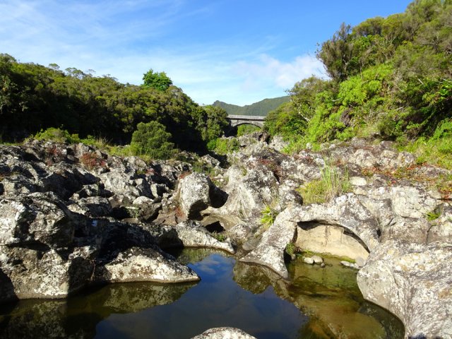 Vue du pont lors de la descente de la ravine