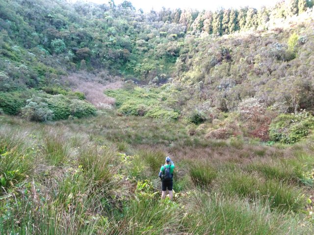 Vue d'ensemble du fond de l'ancien cratère