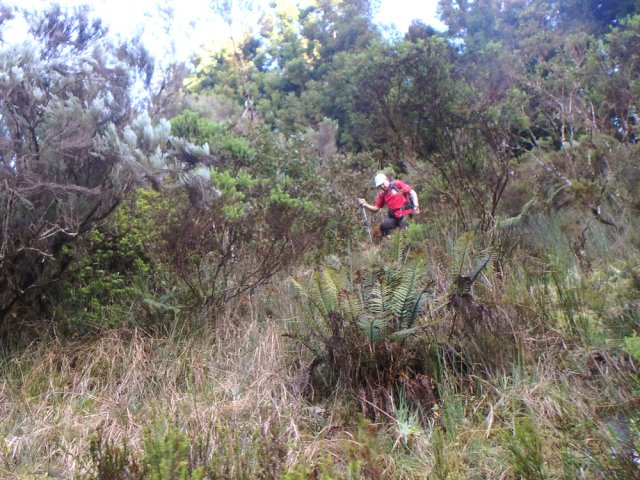 La forte pente favorise les glissades