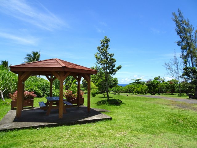 Très agréable aire de repos en arrivant à Piton Ste-Rose