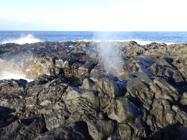 Un des souffleurs de la Pointe de la Mare d'Arzule