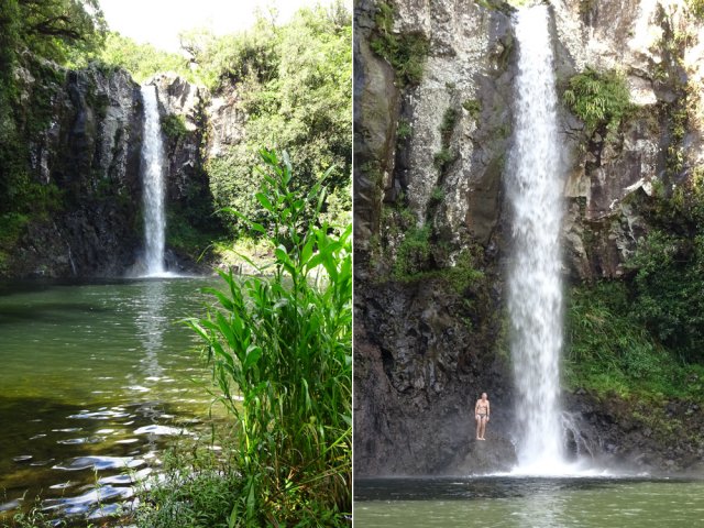 La cascade d'une vingtaine de mètres au niveau de Decotte