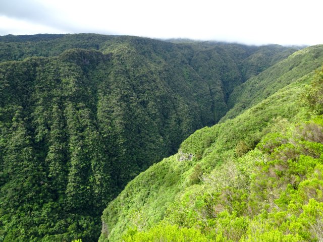 La fin de la vallée de la Ravine des Patates à Durand