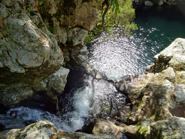 La cascade vue du haut
