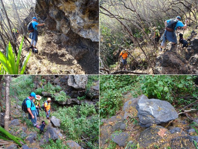Sentier technique, rocailleux mais bien balisé