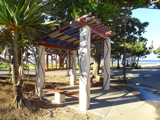 On accède facilement à l'ombre des abris