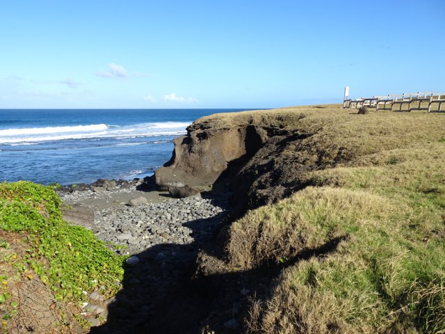 La falaise friable en pouzzolane