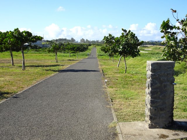 Quelques points d'eau régulièrement installés en bordure de piste
