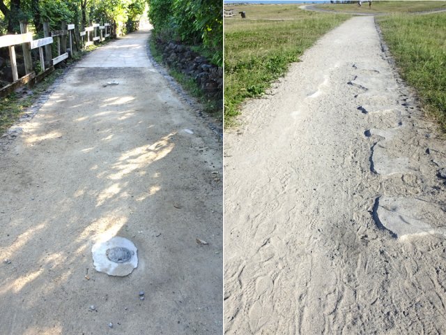 Quelques aspérités de la piste peuvent ralentir