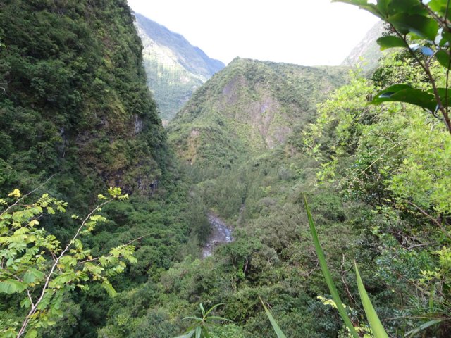 On s'élève très vite d'une centaine de mètres au-dessus de la rivière