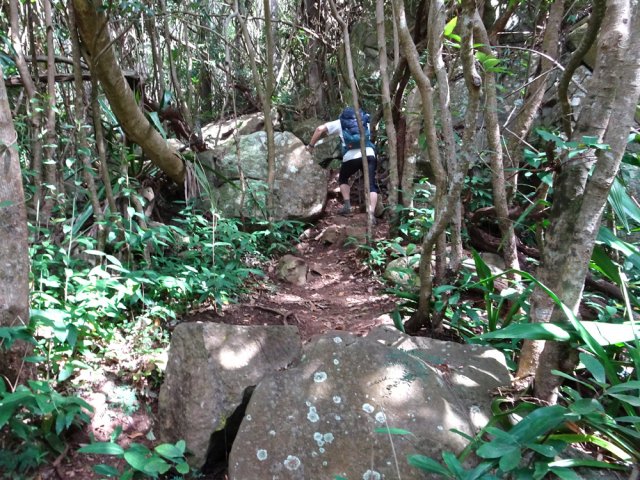 Troisième forte pente vers le réservoir au bord de la RD1