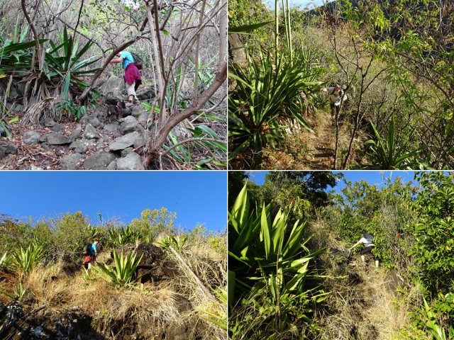 Montée raide et constante pour franchir la rempart