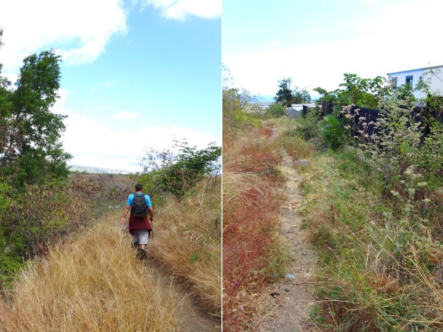 Prendre le sentier le plus à droite pour rejoindre le stade