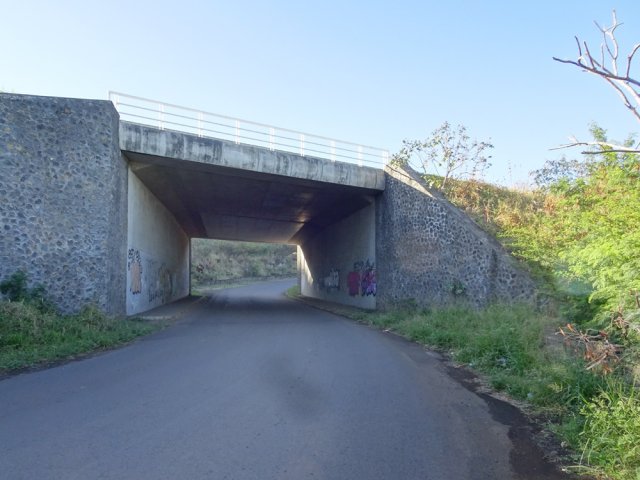 Le Chemin Georges Thenor sous la Route des Tamarins