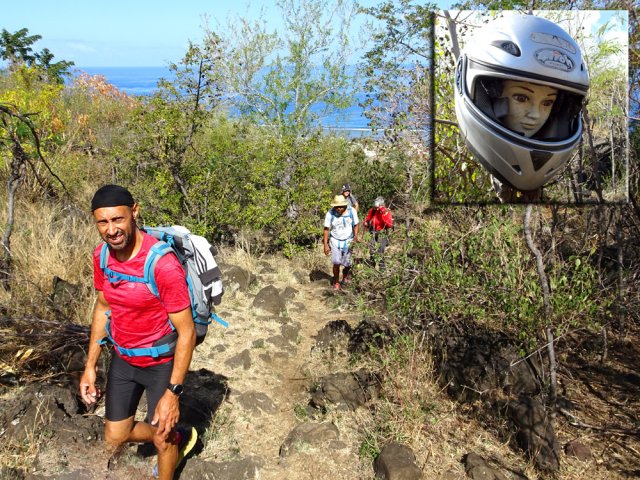 Remontée par le sentier de "la Jolie Motarde"
