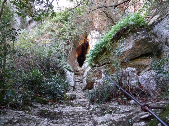 Forte pente pour le retour menant au parking