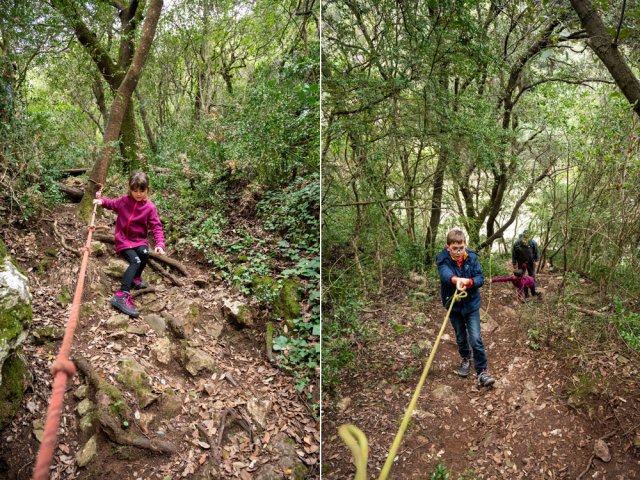 La descente est très raide mais ludique