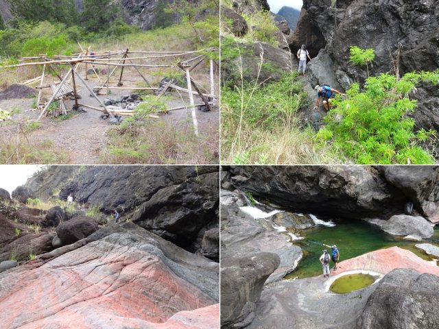 Quelques passages en direction de la première cascade