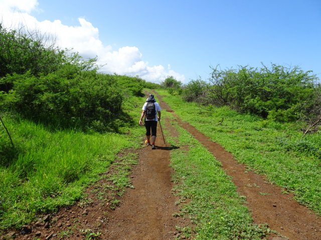 Après la route puis le lotissement, on retrouve la piste des Communes