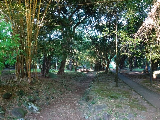 Une allée parallèle à la ravine peut être empruntée par les fauteuils roulants
