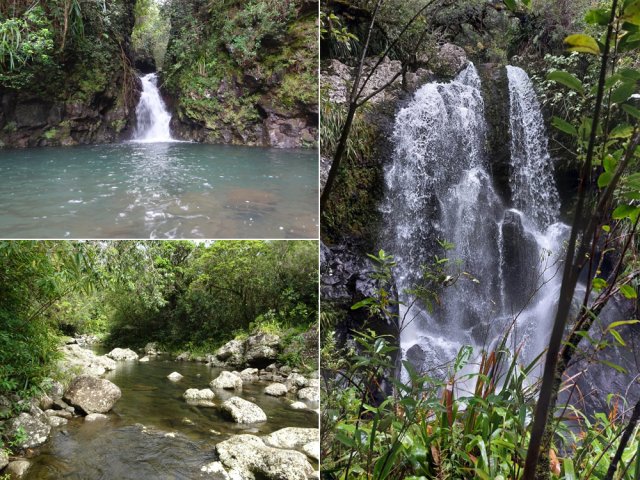 Les deux dernières chutes de la journée et la traversée du Bras d'Amal