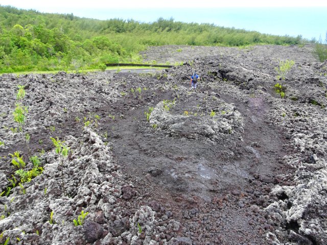 On parvient assez rapidement à la Route des Laves