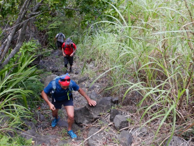 Quelques fortes pentes rocheuses